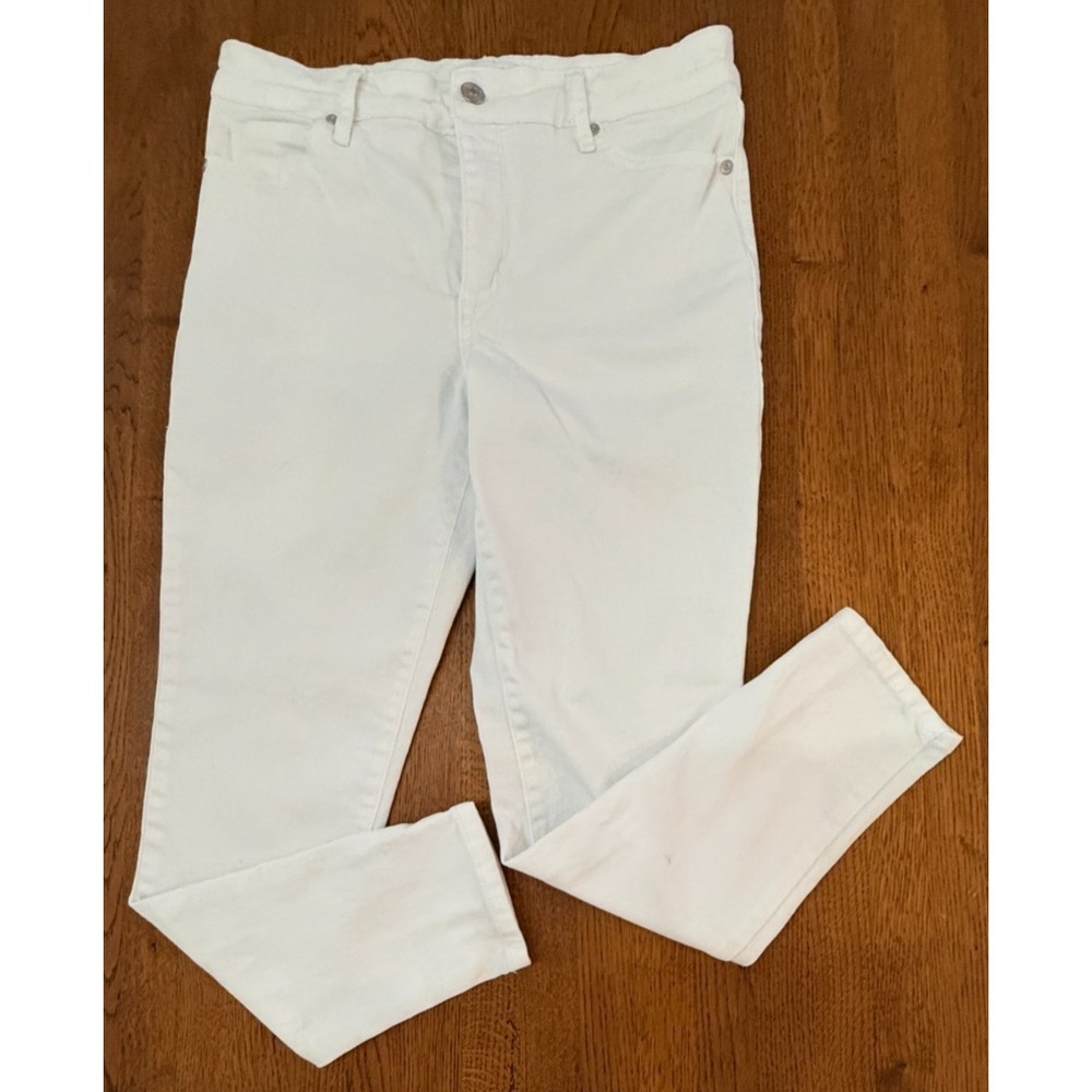 Nine West Womens High Rise Skinny Jeans White Stretch Denim Pants